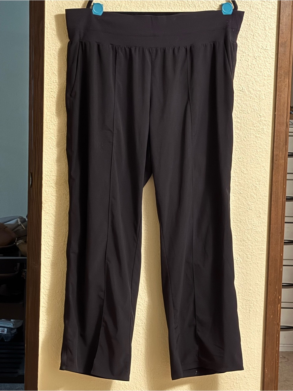 Athleta Black Pull-On Wide-Leg Pants
